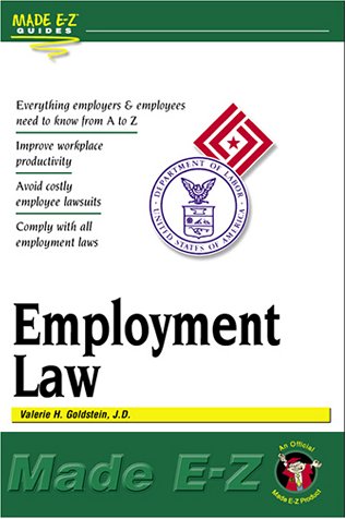 Beispielbild fr Employment Law Made E-Z (Made E-Z Guides) zum Verkauf von Wonder Book