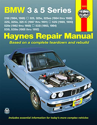 Beispielbild fr BMW 3 5 Series (82-92) Haynes Repair Manual (Does not include information specific to diesel engine or all-wheel drive models. Includes vehicle . exclusion noted) (Haynes Repair Manuals) zum Verkauf von Red's Corner LLC