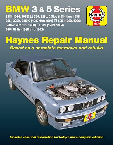 Stock image for BMW 3 5 Series (82-92) Haynes Repair Manual (Does not include information specific to diesel engine or all-wheel drive models. Includes vehicle . exclusion noted) (Haynes Repair Manuals) for sale by Red's Corner LLC