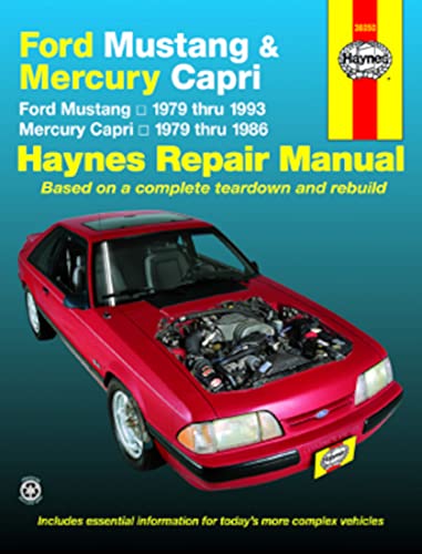 Beispielbild fr Ford Mustang and Mercury Capri Automotive Repair Manual: All Ford Mustang and Mercury Capri Models 1979 Through 1992 (Haynes Automotive Repair Manual Series) zum Verkauf von HPB-Red