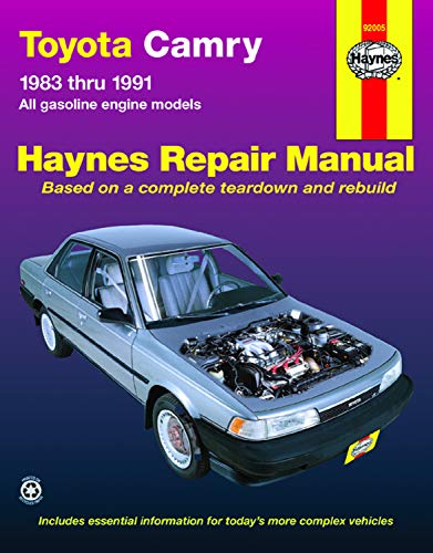 Stock image for TOYOTA CAMRY 1982 THRU 1001 ALL GASOLINE ENGINE MODELS, HAYNES REAPIR MANUAL [BASED ON A COMPLETE TEARDOWN AND REBUILD] for sale by HPB Inc.