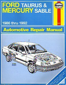 Stock image for Ford Taurus and Mercury Sable 1986 Thru 1992 Automotive Repair Manual (Haynes automotive repair manual series) for sale by Wonder Book