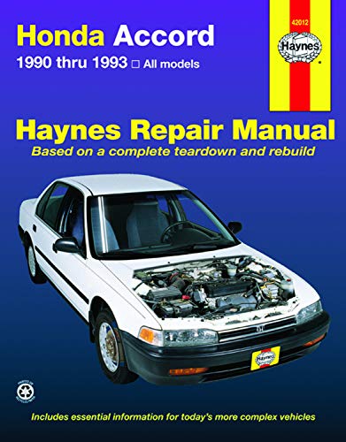 Honda Accord (90-93) Haynes Repair Manual (9781563920677) by Haynes