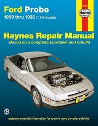 Beispielbild fr Ford Probe: 1989 Thru 1992 All Models Automotive Repair Manual zum Verkauf von gigabooks