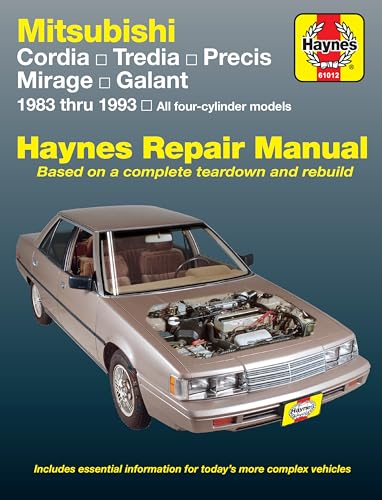 Imagen de archivo de Mitsubishi Cordia,Tredia,Galant,Precis,Mirage (83-93) Haynes Manual (Paperback) a la venta por Jenson Books Inc