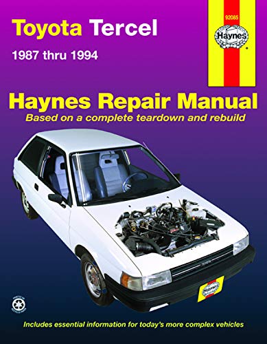 Beispielbild fr Toyota Tercel Automotive Repair Manual: All Toyota Tercel Sedan and Liftback Models 1987 Thorugh 1994 zum Verkauf von Unique Books