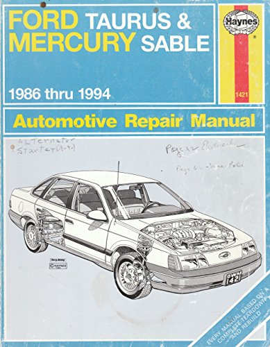 Stock image for Ford Taurus & Mercury Sable 1986 Thru 1994: Automotive Repair Manual (Haynes Auto Remair Manual Series) for sale by ThriftBooks-Atlanta