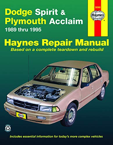 9781563921414: Plymouth Acclaim & Dodge Spirit Automotive Repair Manual: Models Covered : All Plymouth Acclaim/Dodge Spirit Models 1989 Through 1995