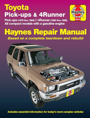 Beispielbild fr Toyota Pick-ups (79-95), 4Runner (84-95) SR5 Pick-up (79-95) Haynes Repair Manual (Does not include information specific to diesel engines, T100 or Tacoma information) (Haynes Manuals) zum Verkauf von Goodwill of Colorado