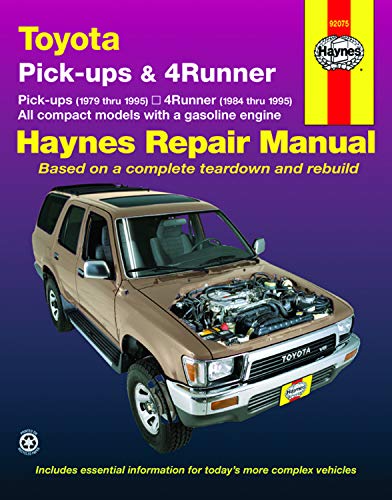 9781563921513: Toyota pick-ups (1979-1995), 4Runner (1984-1995) & SR5 Pick-up (1979-1995) Haynes Repair Manual (USA) (Haynes Manuals)
