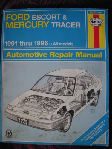 Stock image for Ford Escort & Mercury Tracer Automotive Repair Manual: All Ford Escort & Mercury Tracer Models : 1991 Through 1996 (Haynes Auto Repair Manuals Series) for sale by Half Price Books Inc.