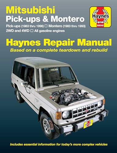 Beispielbild fr Mitsubishi Pick-ups and Montero Automotive Repair Manual Pick-ups (1983 Thru 1996) Montero (1983 Thru 1993) 2WD and 4WD All Gasoline Engines zum Verkauf von Virtuous Volumes et al.