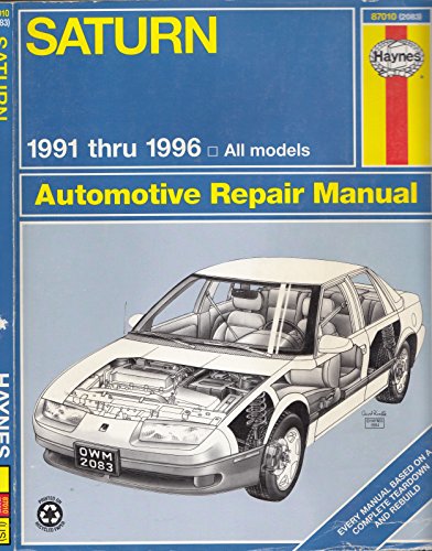 Beispielbild fr Saturn All Models: 1991-1996 (Haynes Automotive Repair Manual Series) zum Verkauf von Wonder Book