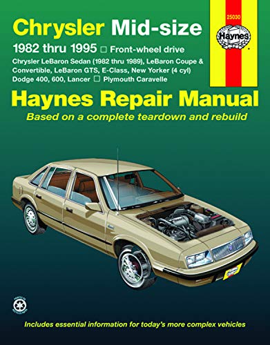 9781563921964: Haynes Chrysler Mid-size Cars Repair Manual, 1982-1995