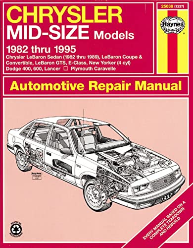 Stock image for Chrysler Mid-size FWD (1982-1995) Haynes Repair Manual (USA) for sale by SecondSale