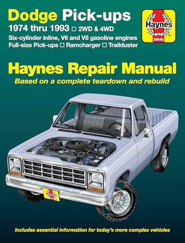 Stock image for Haynes Manuals N. America, Inc. Dodge Fullsize Pickup 7493 for sale by Goodwill of Colorado