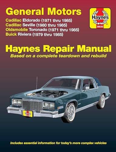 Beispielbild fr GM Cadillac Eldorado and Seville, Oldsmobile Tornado, Buick Riviera Automobile Repair Manual zum Verkauf von Blackwell's