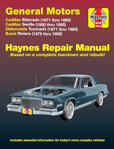 Imagen de archivo de GM: Eldorado, Seville, Deville, Riviera, Toronado, '71'85 (Haynes Repair Manuals) a la venta por BOOK'EM, LLC