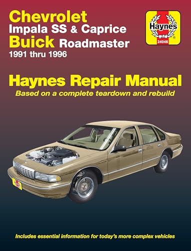 Beispielbild fr Chevrolet Impala SS &amp; Caprice, Buick Roadmaster (91-96) Automotive Repair Manual zum Verkauf von Blackwell's
