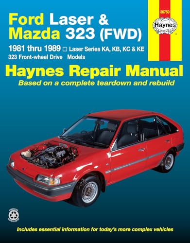 Stock image for Ford Laser & Mazda 323 automotive repair manual ; 1981 thru 1989 Laser series KA, KB, KC & KE 323 front-wheel drive models for sale by Rainy Day Books (Australia)