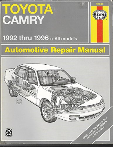 Stock image for Toyota Camry Automotive Repair Manual: 1992 Through 1996 (Hayne's Automotive Repair Manual) for sale by HPB Inc.