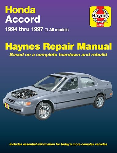 Beispielbild fr Honda Accord Automotive Repair Manual : Models Covered, All Honda Accord Models 1994 Thru 1997 (Haynes Auto Repair Manual Series) zum Verkauf von Ergodebooks