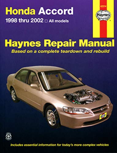 Honda Accord 1998-2002 (9781563923319) by Jay Storer; Robert Maddox; John H. Haynes