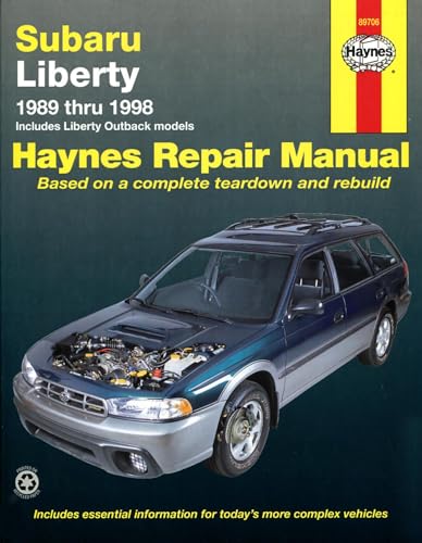 Beispielbild fr Subaru Liberty Automotive Repair Manual: 1989-1998, Includes Liberty Outback Models (Haynes 89706) zum Verkauf von Ripponlea Books