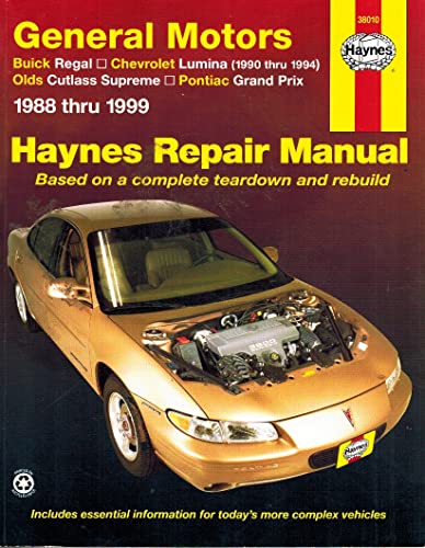 9781563923715: GM: Regal, Lumina, Grand Prix, Cutlass Supreme ’88’99 (Haynes Automotive Repair Manual Series)