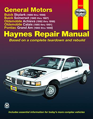 Stock image for GM: Skylark, Somerset, Achieva, Calais, Grand Am, 85 thru 98 (Haynes Manuals) for sale by Goodwill Books