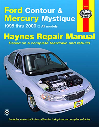 Imagen de archivo de Ford Contour & Mercury Mystique 1995 thru 2000 All Models: Haynes Repair Manual Based on a Complete Teardown and Rebuild a la venta por Sessions Book Sales