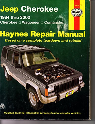 Stock image for Jeep Cherokee 1984 thru 2000 (Cherokee/Wagoneer/Comanche) Haynes Repair Manual (Haynes Automotive Repair Manual Series) for sale by Patrico Books