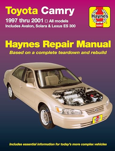 9781563924040: Toyota Camry, Avalon, Solara & Lexus Es 300 1997 Thru 2001 Haynes Repair Manual: Models Covered : All Toyota Camry, Avalon and Camry Solara and Lexus ... 2001 (Hayne's Automotive Repair Manual)