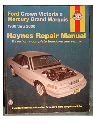 Stock image for Haynes Ford Crown Victoria & Mercury Grand Marquis Automotive Repair Manual: 1988 Thru 2000 for sale by Revaluation Books