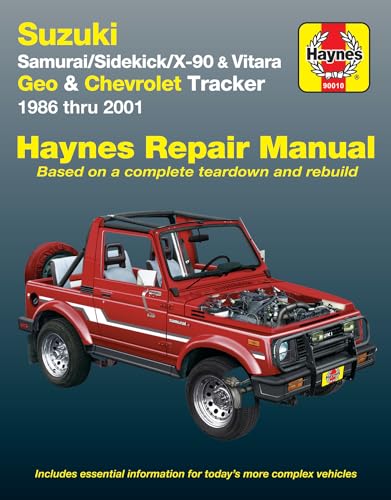 Stock image for Haynes Manuals N. America, Inc. Suzuki Samurai, Sidekick, X90, and Vitara; Geo/Chevrolet Tracker (Haynes Repair Manuals) for sale by Seattle Goodwill