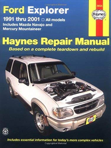 Stock image for Ford Explorer 91-2001, incl Mazda Navajo/Mercury Mountaineer (Haynes Repair Manuals) for sale by HPB-Diamond