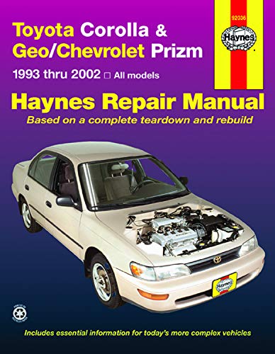 Imagen de archivo de Toyota Corolla & Geo/Chevrolet Prizm (93-02) Haynes Repair Manual a la venta por BooksRun