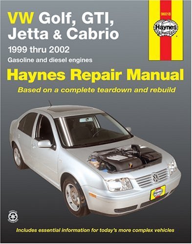 Stock image for VW Golf, GTI, Jetta and Cabrio, 1999 Thru 2002, Gasoline and diesel engines (Haynes Repair Manuals) for sale by Half Price Books Inc.