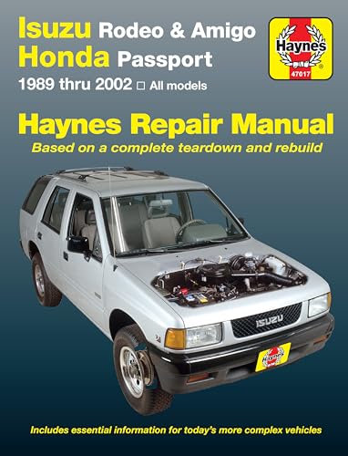 Stock image for Isuzu Rodeo, Amigo, & Honda Passport covering Isuzu Rodeo (91-02), Isuzu Amigo (89-94), Isuzu Amigo (98-02), Honda Passport (95-02) Haynes Repair Manual (Haynes Repair Manuals) for sale by Keeps Books