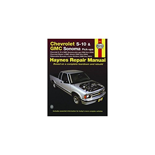 Stock image for Haynes Repair Manual: Chevrolet S-10 and GMC Sonoma Pick-Ups,(1994 thru 2004) Chevrolet Blazer and GMC Jimmy,(1995 thru 2004) Oldsmobile Bravada and Isuzu Hombre, (1996 thru 2001) for sale by HPB-Emerald