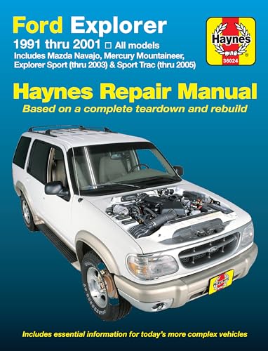 Beispielbild fr Ford Explorer, Mazda Navajo, Mercury Mountaineer (91 - 01) (Haynes Automotive Repair Manuals) zum Verkauf von Monster Bookshop