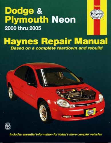 Beispielbild fr Dodge & Plymouth Neon 2000 Thru 2005 (Haynes Repair Manual) zum Verkauf von HPB-Ruby