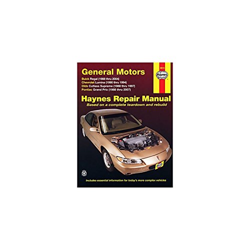 Haynes Repair Manual - General Motors Buick Regal, Chevrolet Lumina, Olds Cutlass Supreme Pontiac...