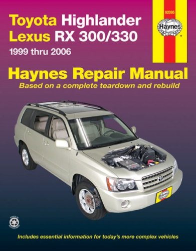 Toyota Highlander and Lexus RX-330, 1999-2006 (9781563926204) by Haynes
