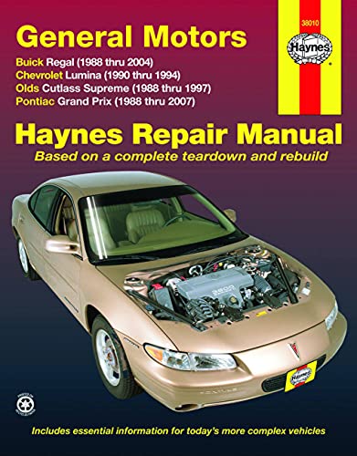 Stock image for General Motors Buick Regal, Chevrolet Lumina, Olds Cutlass Supreme, Pontiac Grand Prix, 1988-2007 for sale by ThriftBooks-Atlanta