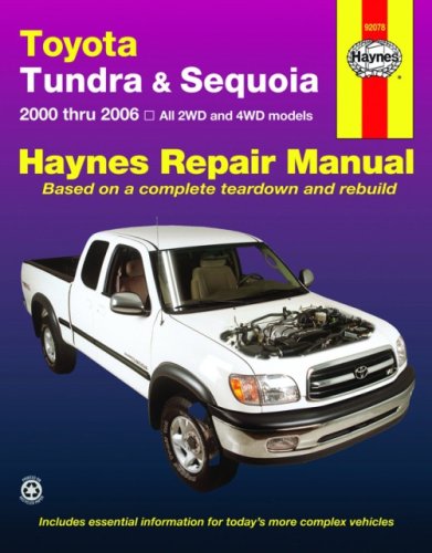 9781563927294: Toyota Tundra & Sequoia: 2000 Thru 2006 (Haynes Repair Manual (Paperback))