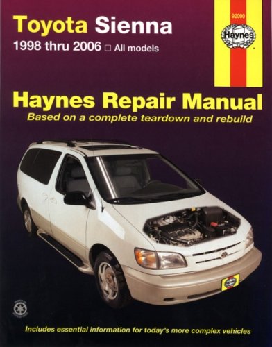 9781563927300: Haynes Repair Manual Toyota Sienna 1998 Thru 2006