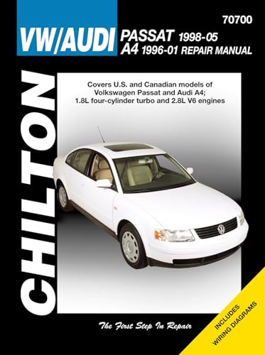 Stock image for VW Passat & Audi A4: VW Passat, 1998 Thru 2005 and Audi A4, 1996 Thru 2001 (Chilton's Total Car Care Repair Manuals) for sale by Irish Booksellers