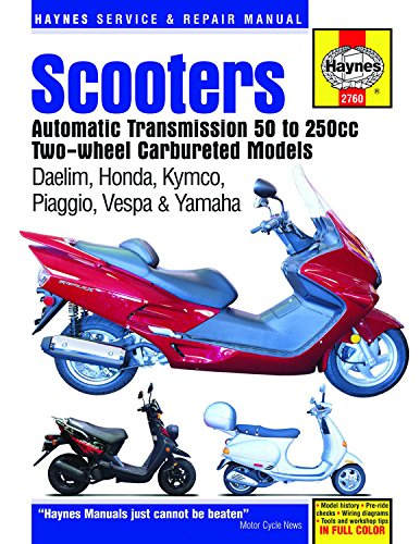 Beispielbild fr Scooters Automatic Transmission 50 to 250cc Two-Wheel Carbureted Models (Haynes Service & Repair Manual) zum Verkauf von SecondSale