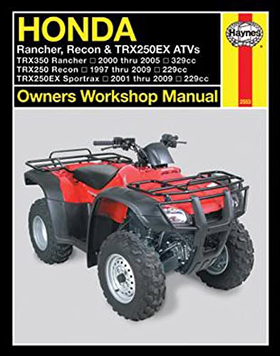 9781563927782: Honda Rancher, Recon & TRX250EX ATVs (97 - 09) Haynes Repair Manual (Paperback)